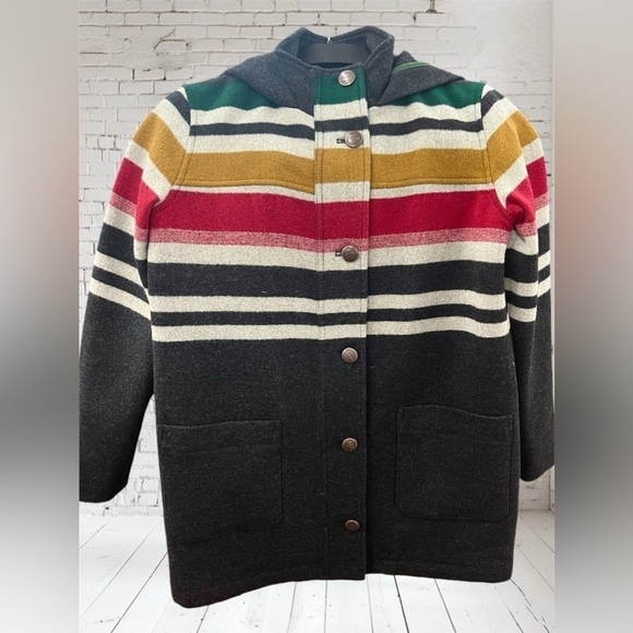 COPY - Pendleton New With Tags  Women's Camp Stripe Wool Parka - Picture 5 of 9